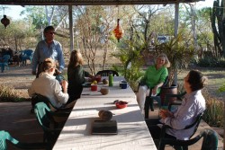 On verandah at Digger's Rest