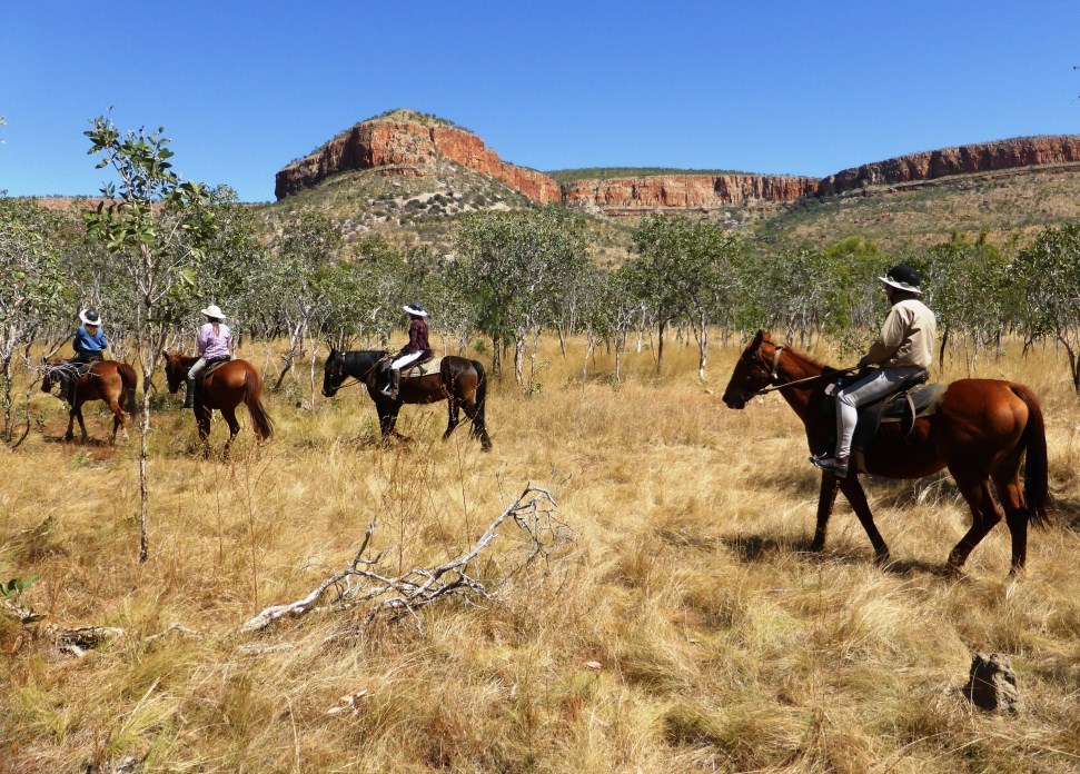 Horse riding, Cockburn Ranges, East Kimberley