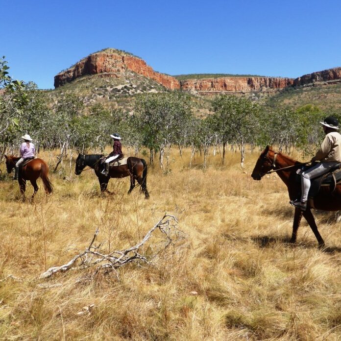 Horse riding, Cockburn Ranges, East Kimberley